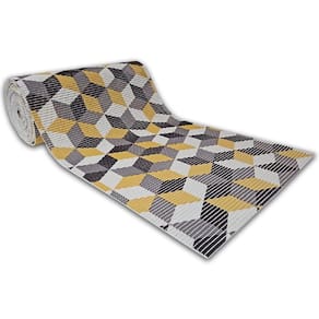 Tapete Passadeira Emborrachada Antider 65cm Venda Por Metro Cubo 3d Amarelo
