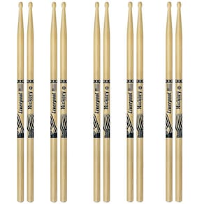 5 Pares Baqueta Hy 5Am American Hickory 5A Ponta Madeira
