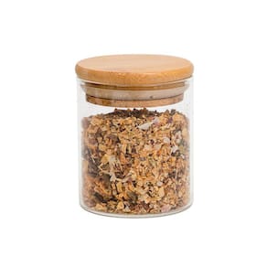 Pote de vidro 200ml tampa de bambu hermético redondo - Tüd