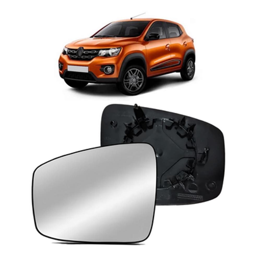 Lente Vidro Retrovisor Para Renault Kwid 17/.. Motorista