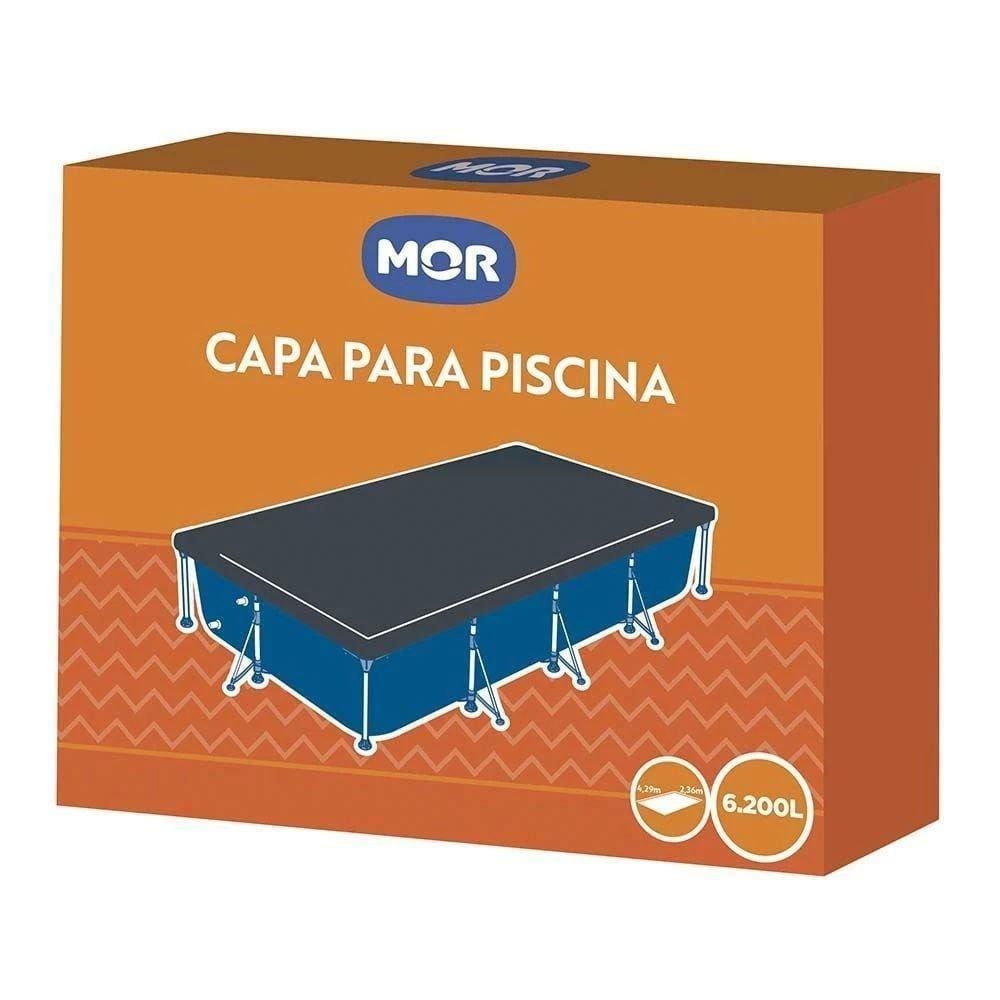 Capa Para Piscina 6200 Litros Retangular 4,29M X 2,36M Mor