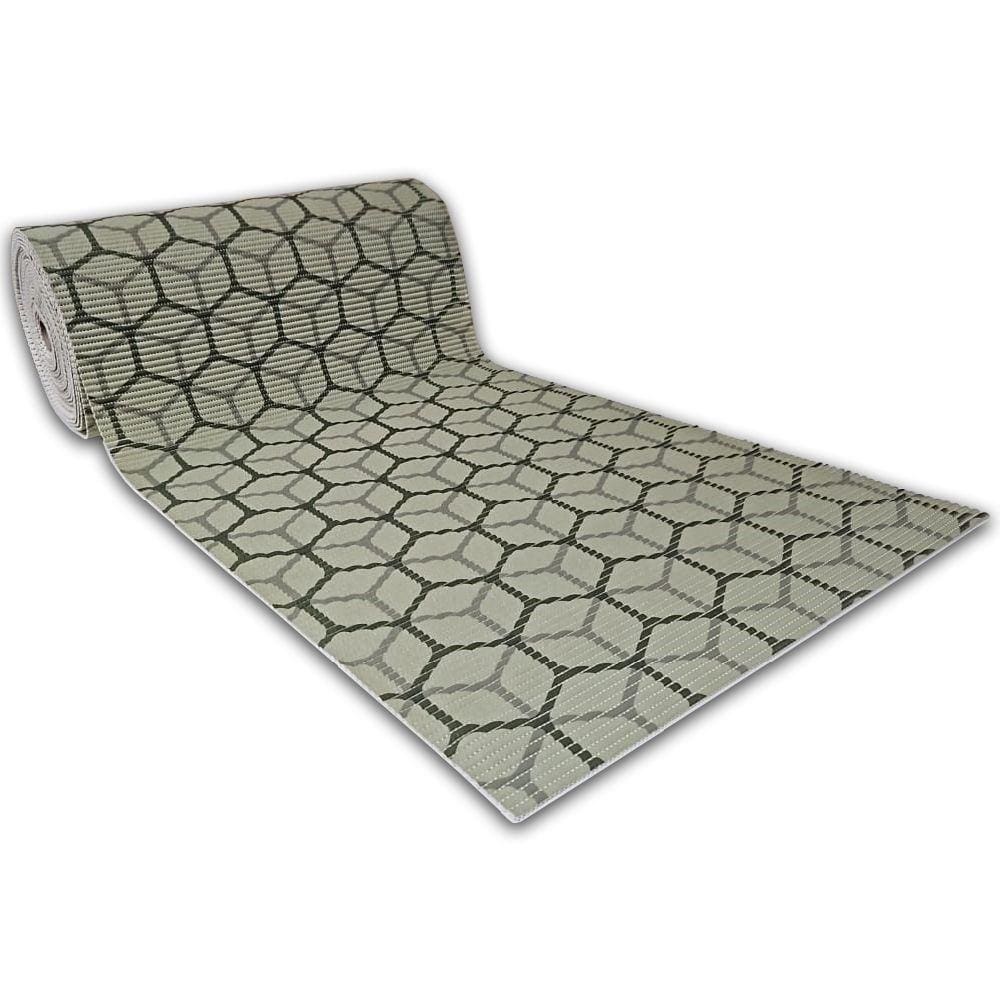 Tapete Passadeira Emborrachada Pvc Antiderrapante 0,65x3,00m Cubos Verde