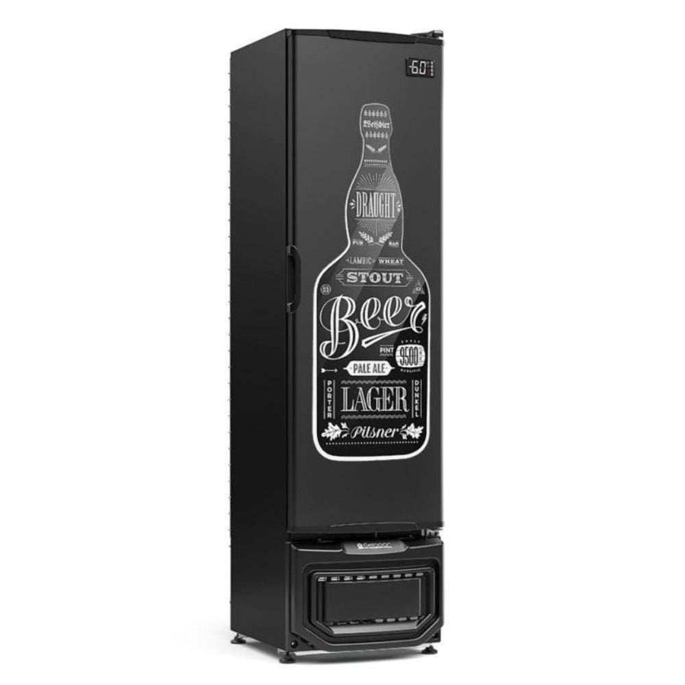 Cervejeira Gcb-23e Preto 228 Litros Porta Cega Adesivada 220V - Gelopar