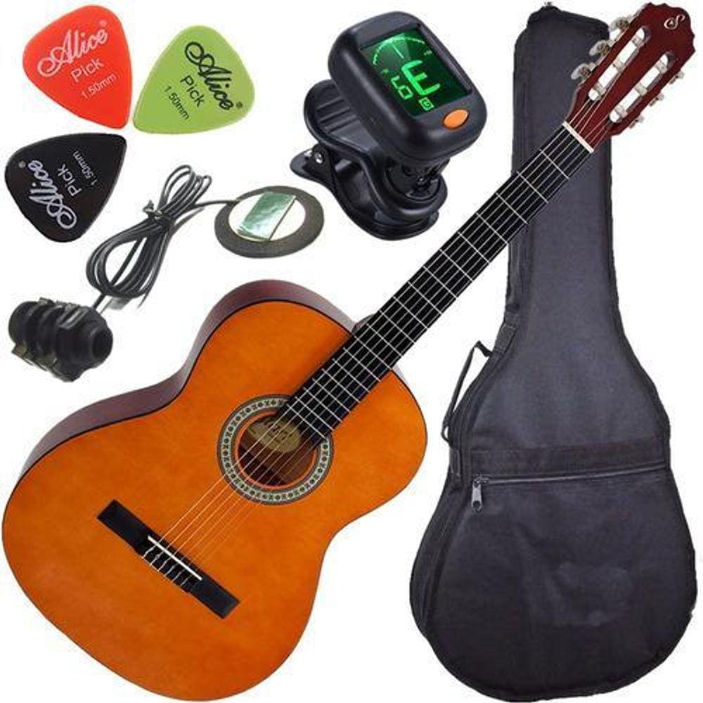 Kit Violão Eletroacústico Capa Palheta Afinador N14 Giannini