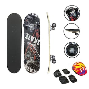 Skate Infantil 31´´ Iniciante Montado Completo com Kit de Proteção Importway Bw-014ks