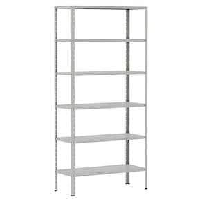 Estante De Aço Multiuso Cinza 195X92x30cm 6 Prateleiras - Pandin