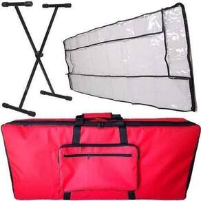Kit Capa Para Teclado Acolchoada + Suporte Em X + Cobertura