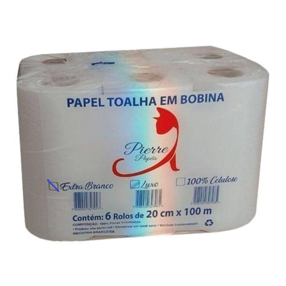 Papel Toalha Em Bobina Com 6 Rolos - Pierre