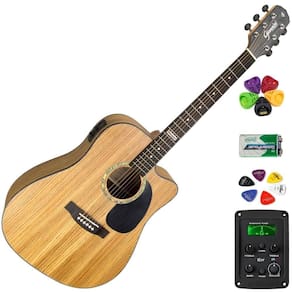 Violão Giannini Folk Aço Gf1D Natural Zebra Zw + Kit9