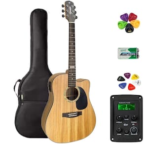 Violão Giannini Folk Aço Gf1D Natural Zebra Zw + Kit9I