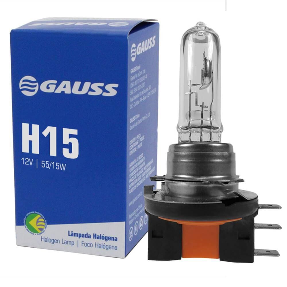 Lâmpada Halógena Gauss H15 Azul 55/15W 12V Max Light