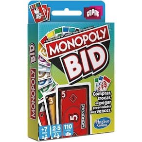 Jogo De Cartas Monopoly Bid Hasbro Gaming Jogo De Galera