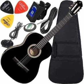 Kit Violão Giannini Eletroacústico Aço Completo S14 Preto