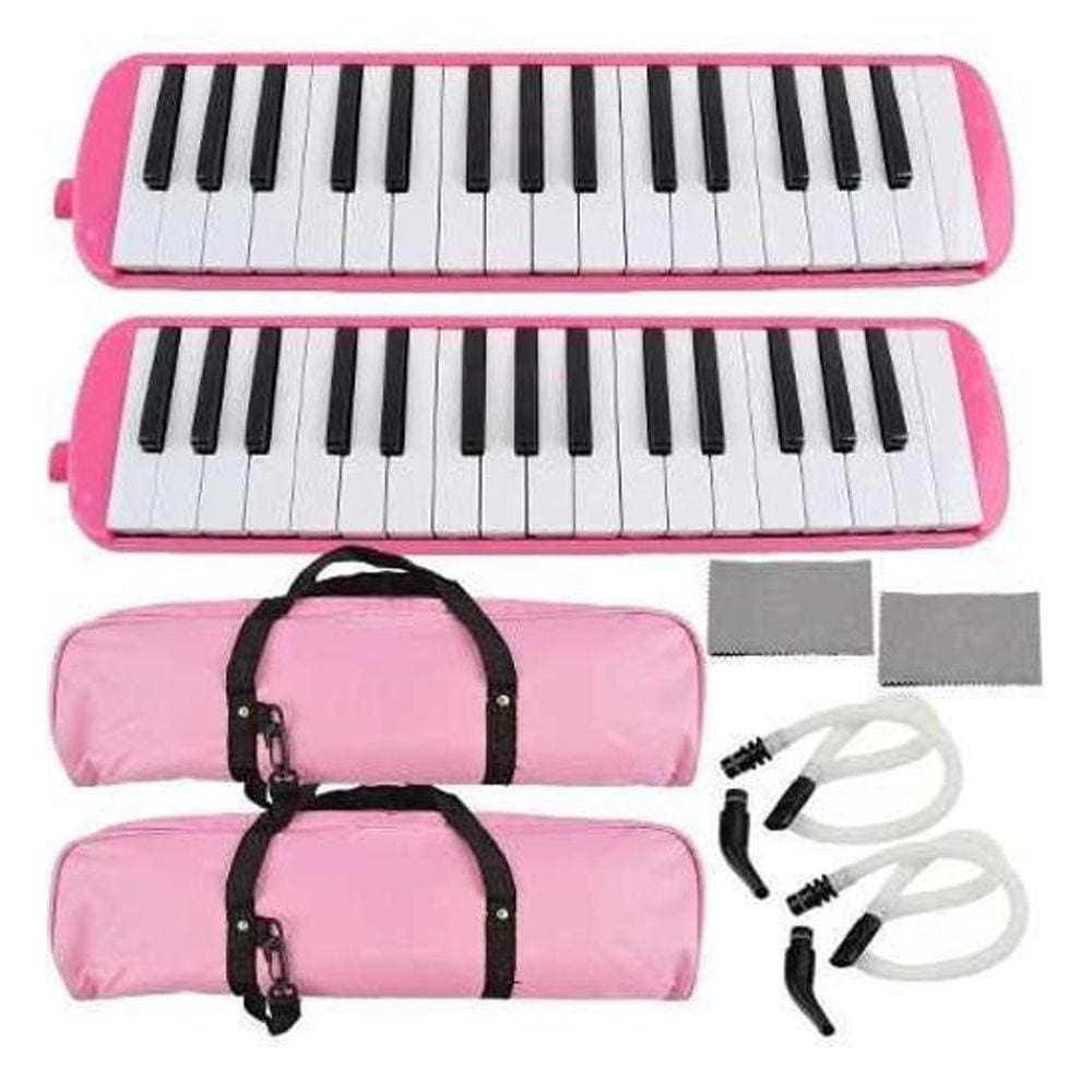 Kit 2 Escaletas Melódicas Rosa Andaluz 32 Teclas Com Estojo