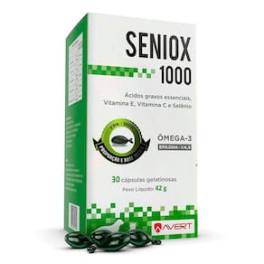 Suplemento Nutricional Avert Seniox 30 Cápsulas para Cães e Gatos 1000mg