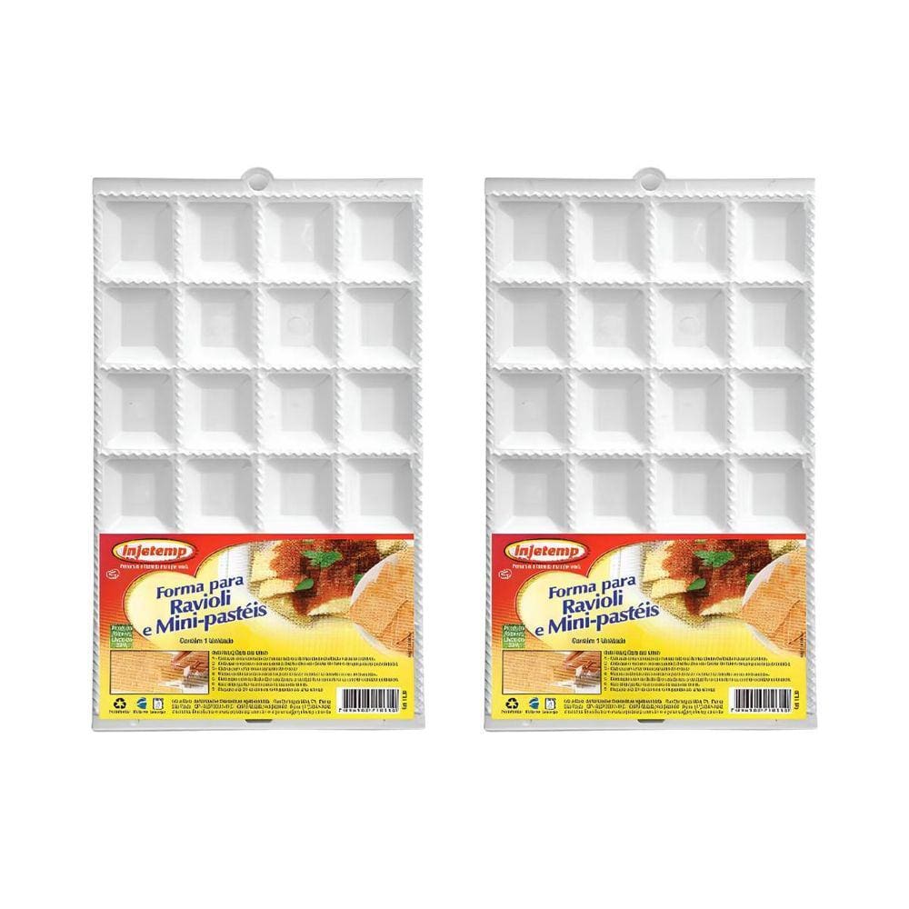 Kit 2 Forma Ravioli E Mini Pastel Faz 24 Por Vez
