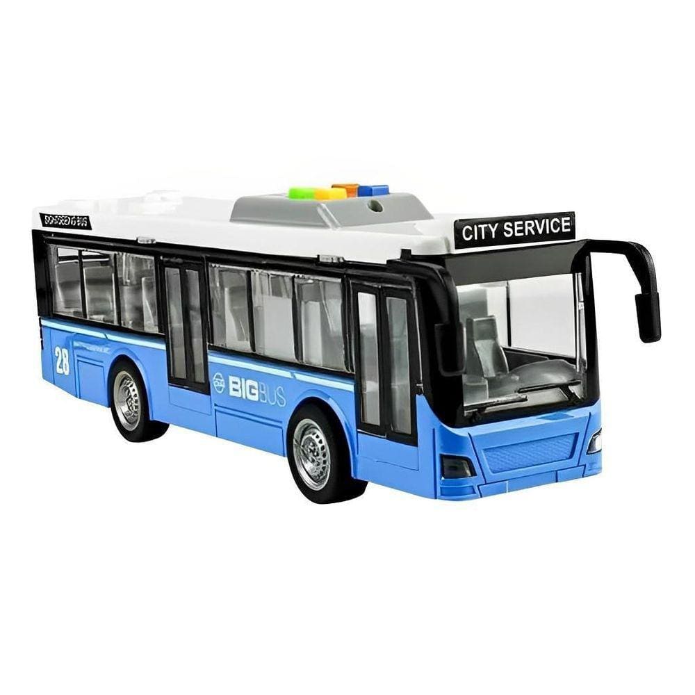 Miniatura Ônibus Brinquedo Com Som Luz E Fricção R3234 Bbr