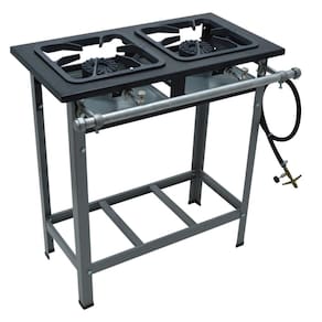 Fogao 2 Bocas Alta Pressao M6 Max 30X30 Perfil 6,5 Cm - Metalmaq