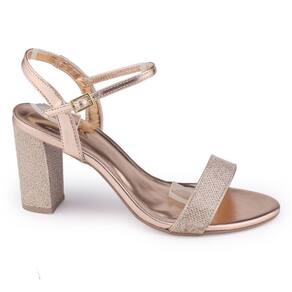Sandália Feminina Vivaice 405293 brilho salto 7,5cm bloco