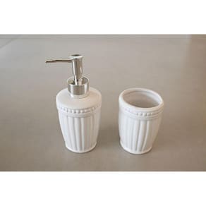 Kit Banheiro De Cerâmica 2 Peças Branco - Jolitex