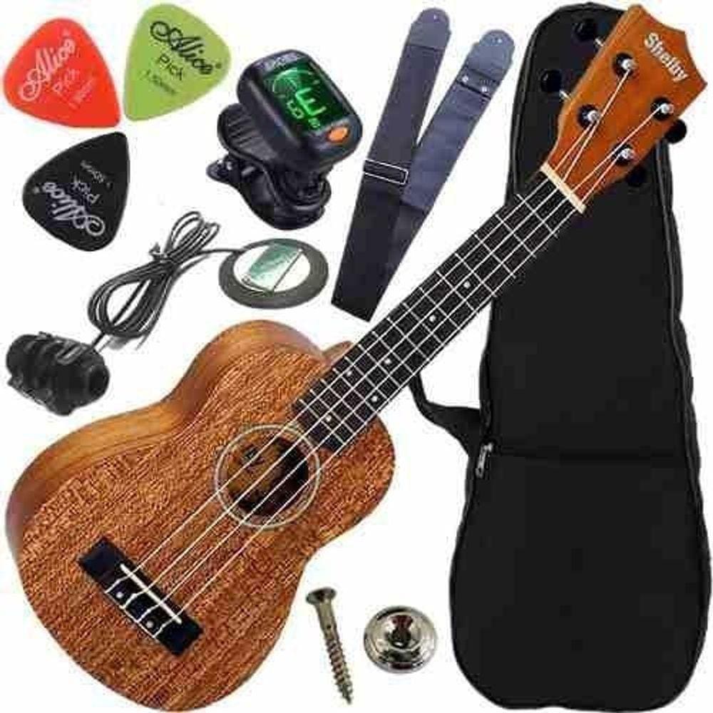 Kit Ukulele Shelby Su21M Soprano Eletroacústico Completo