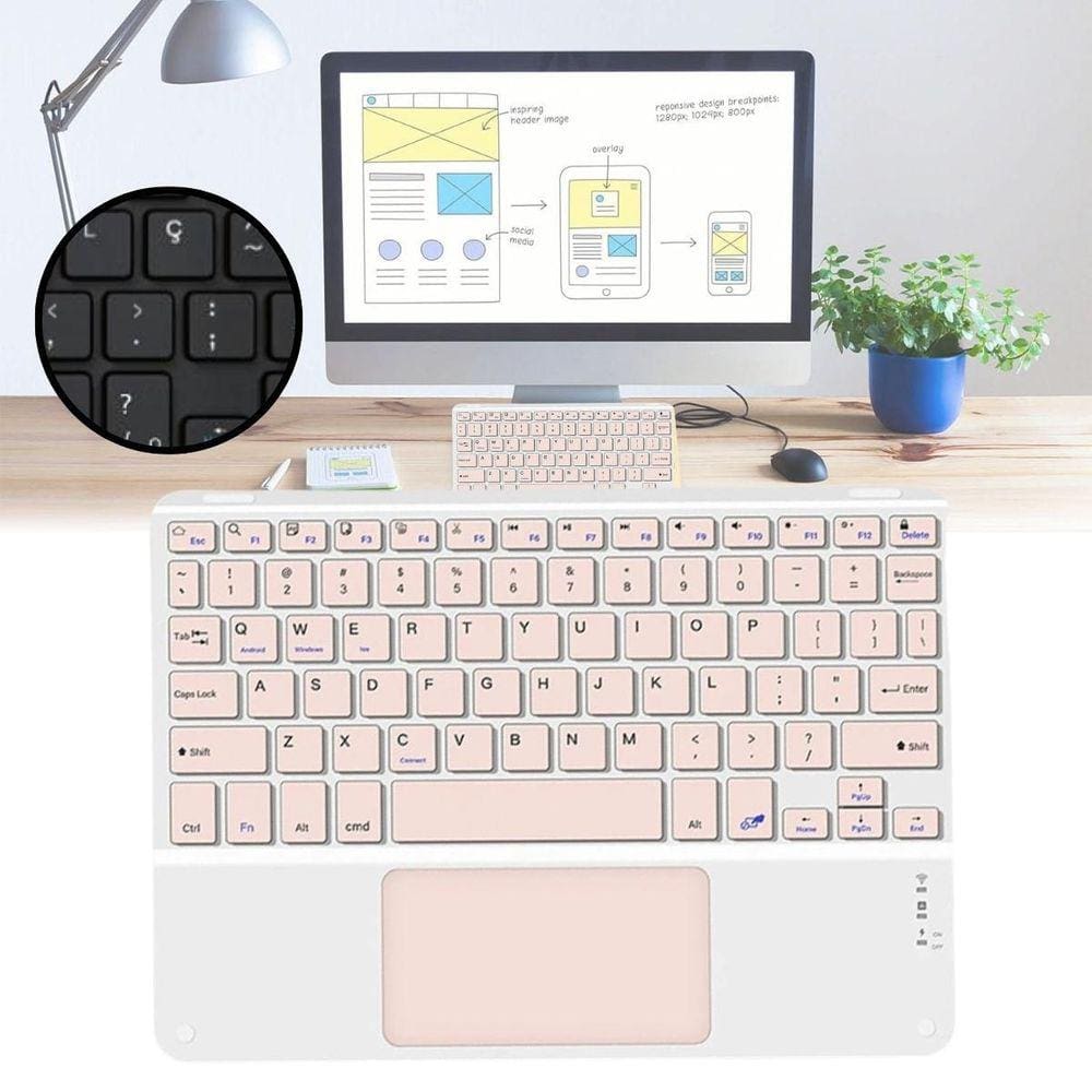 Kit Teclado E Mouse Trackpad Sem Fio Para Air5 10.9