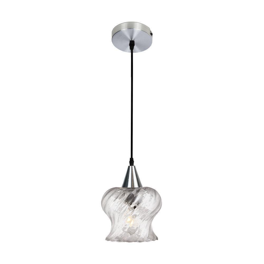 Lustre Pendente Taschibra Aisha Rigato E27 Transparente Bivolt Prata