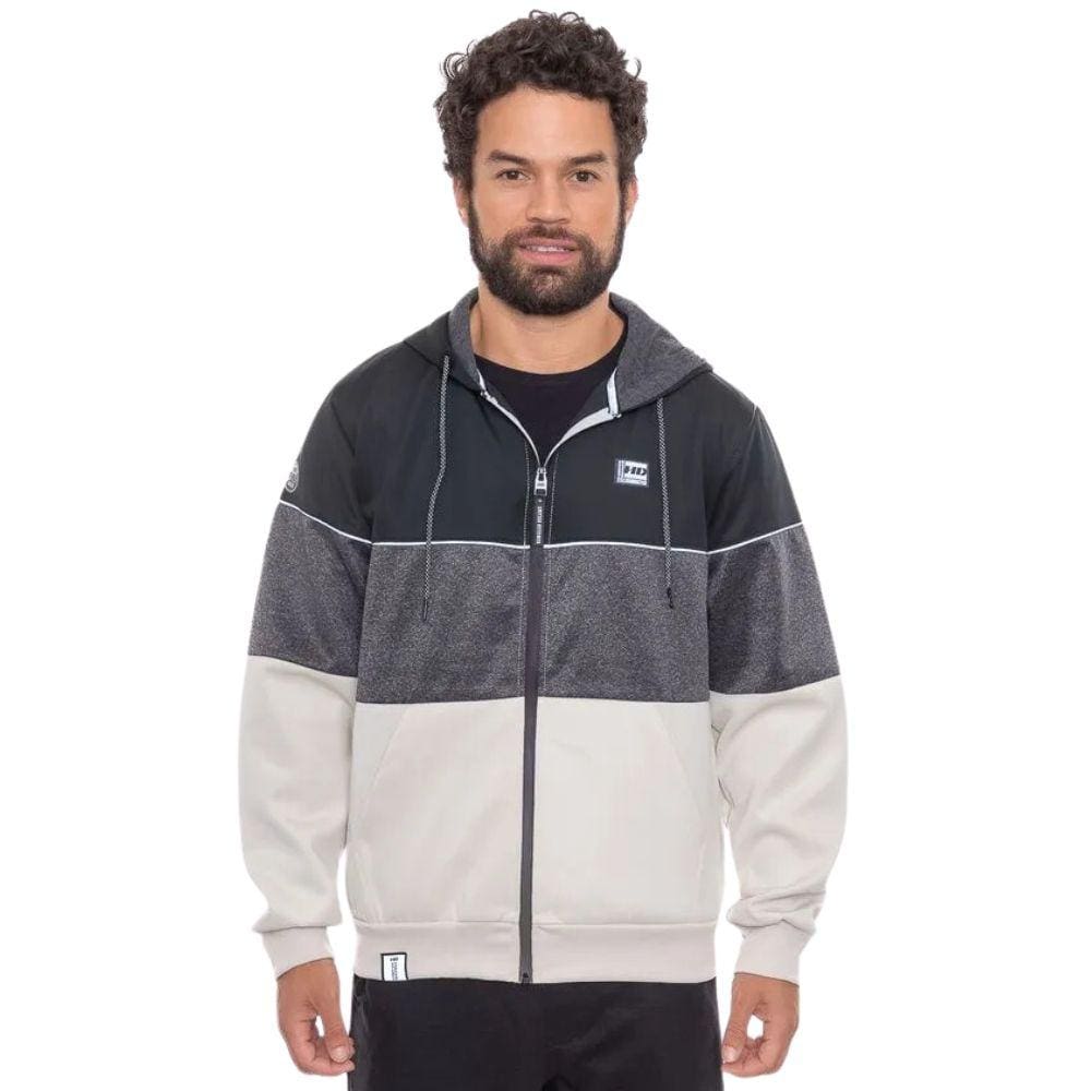 Moletom Masculino HD Canguru Aberto Preto Mescla 8249A
