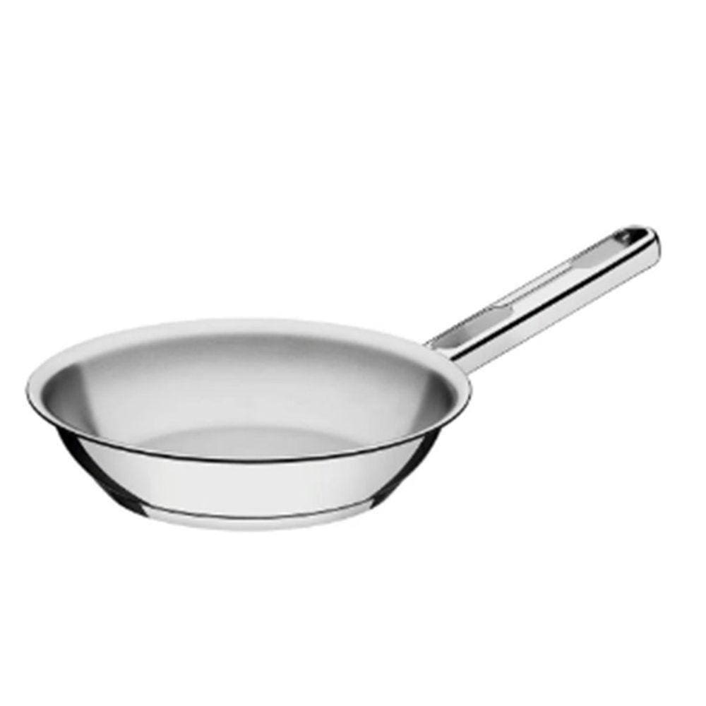 Panela Frigideira Em Aço Inox 20Cm Para Porções