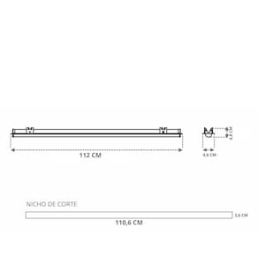 Luminária Led Taschibra Embutir Perfil Convex 111 34w Branca Bivolt 6500k Luz Fria