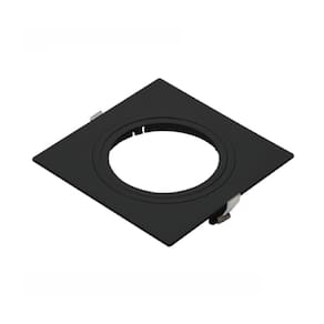 Spot De Embutir Pix Quadrado Plano Par 20 Direcionável Preto