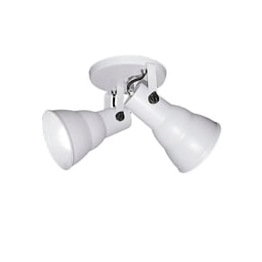 Spot De Sobrepor Hol Duplo Circular Direcionável 2xe27 Taschibra Bivolt Branco