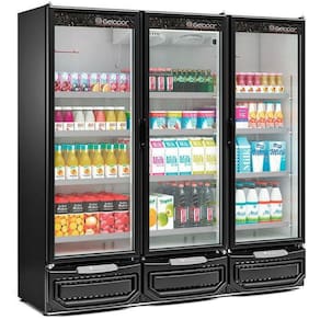 Balcao Refrigerado Frios E Laticinios Vertical Gcvr-1450 Preto 3 Portas 220V Gelopar