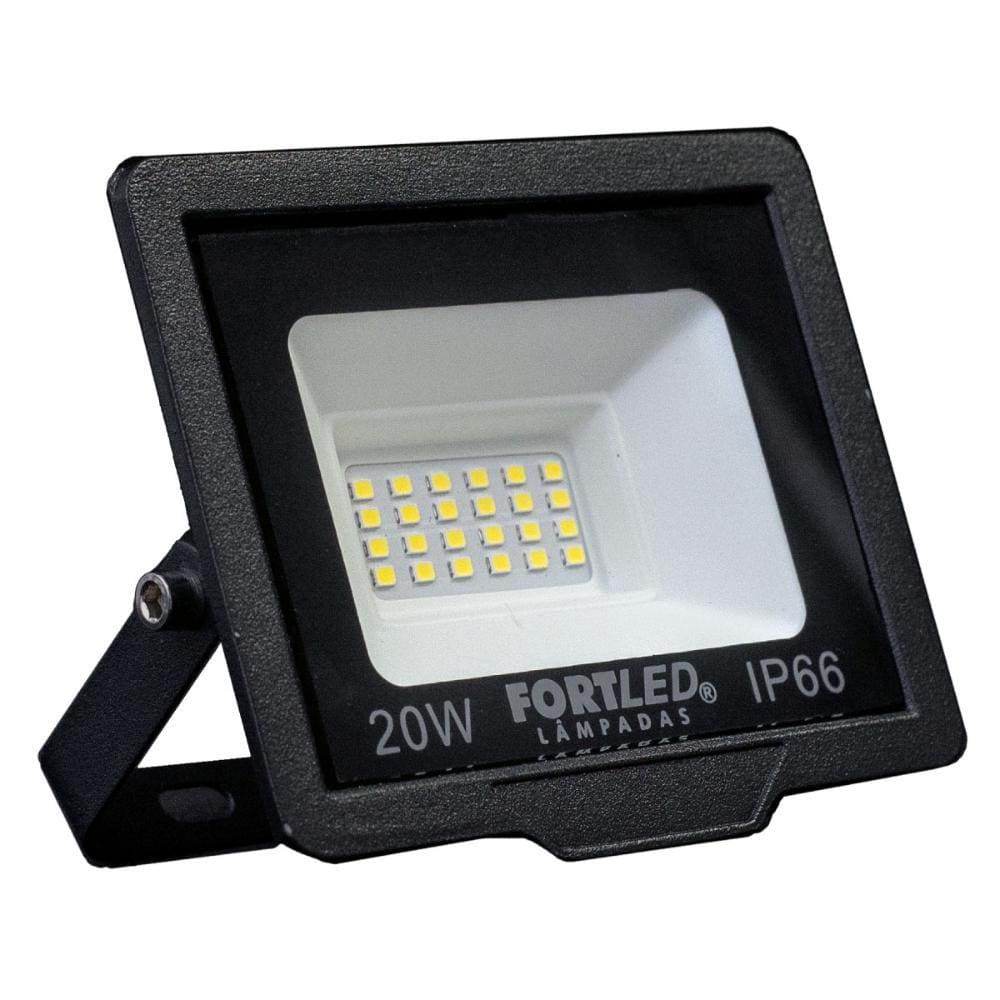 Refletor Slim 20W Luz Branca 6500K Fortled