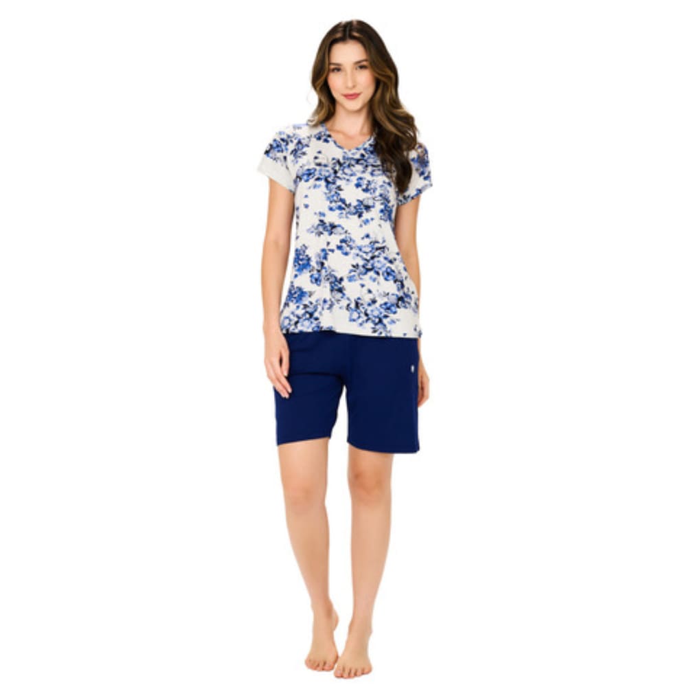 Pijama Feminino Bermudoll Manga Curta Confortavel