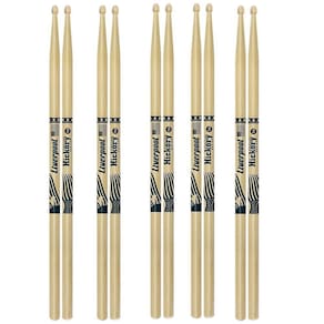 5 Pares Baquetas Liverpool Hickory 7A Ponta De Madeira Hy7Am