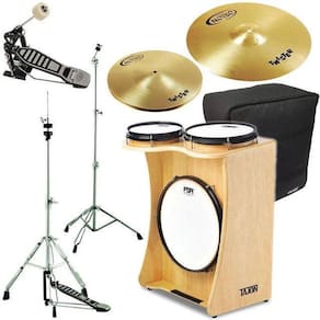 Kit Tajon Fsa Standard Taj16 Natural Bumbo 14 Tom 10 Caixa 8