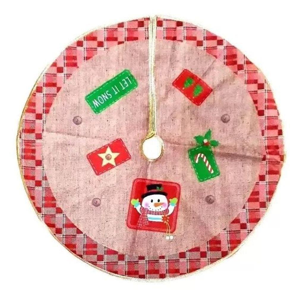 Saia Tapete Em Tecido P- árvore De Natal 90 Cm