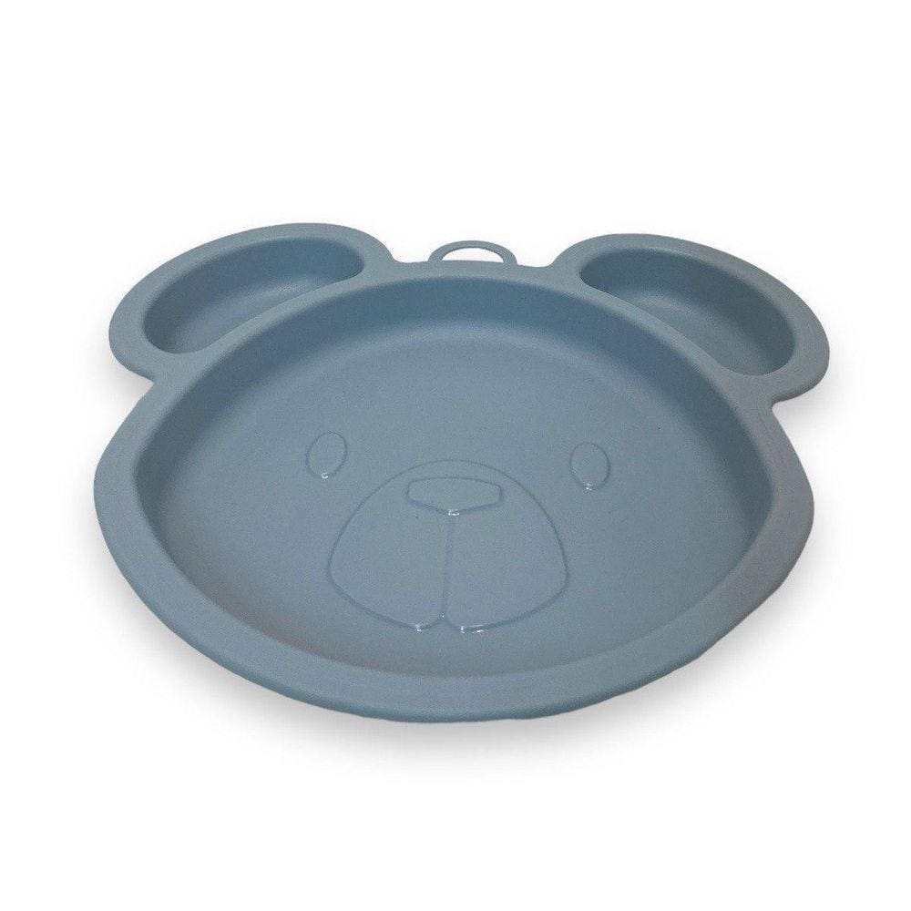 Prato Tigela De Plastico Urso Infantil Para Menino Cor Azul