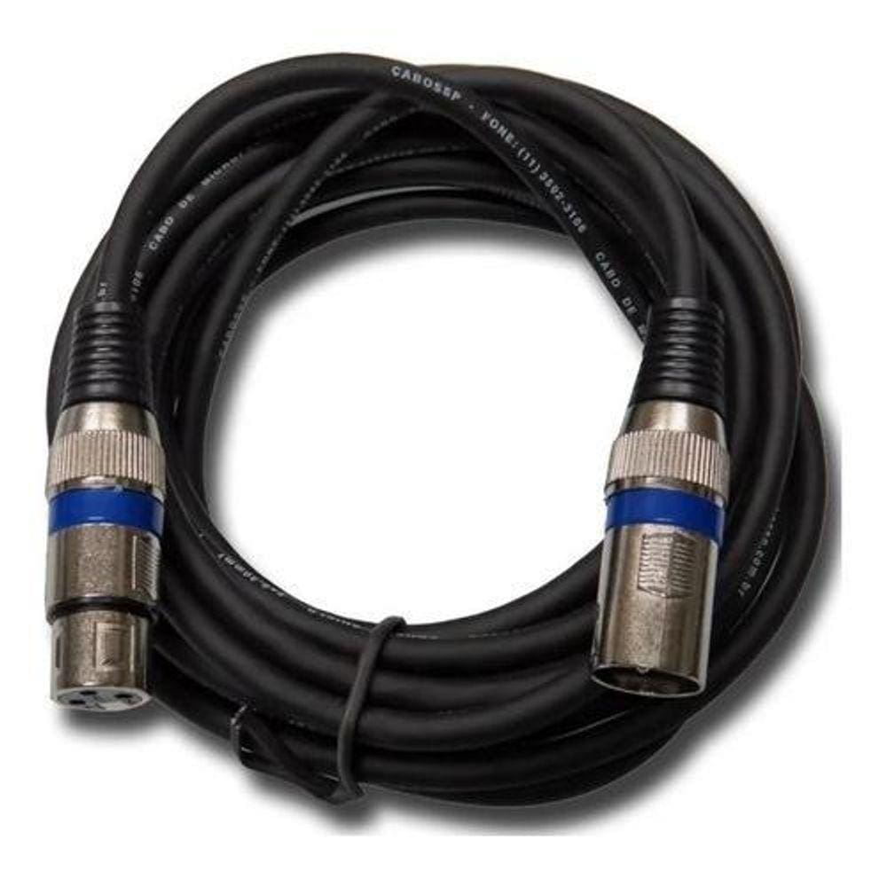 Cabos Microfone 5 Metros / Dmx Xlr / Canon Balanceado
