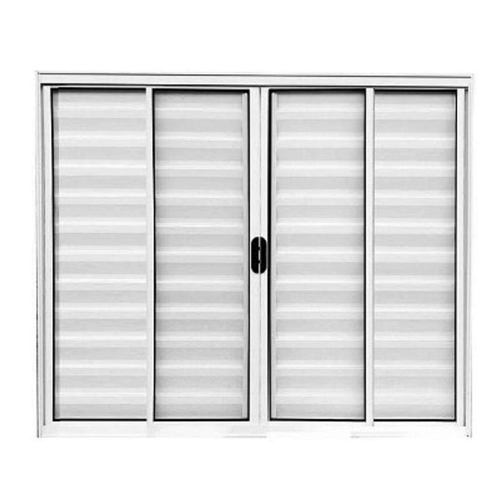Veneziana 100x200 6 Folhas – Alumínio Branco – Linha 18 Modular