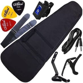 Kit Acessórios Para Violão Folk Com Capa + Multi Acessórios