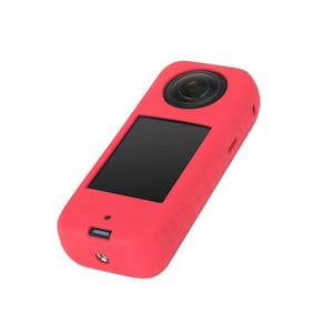 Capa Silicone Vermelha + Alça De Segurança Para Insta360 X3