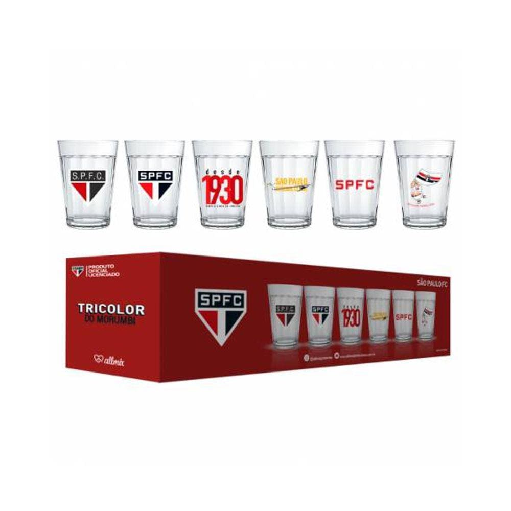 Kit Copo Americano São Paulo 190ml com 6