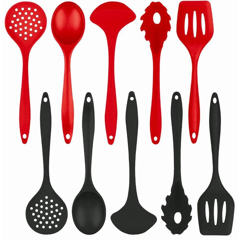 Kit Utensílios de Cozinha Conjunto de Talheres em Silicone Linha Premium