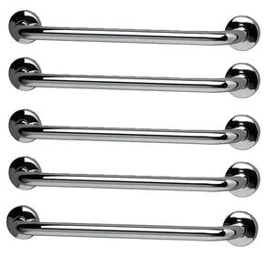 Barra Alça Apoio Kit 5 Uni Anti Queda 40 Cm Idoso Gestante Cadeirante Pcd Acessibilidade Suporte Segurança
