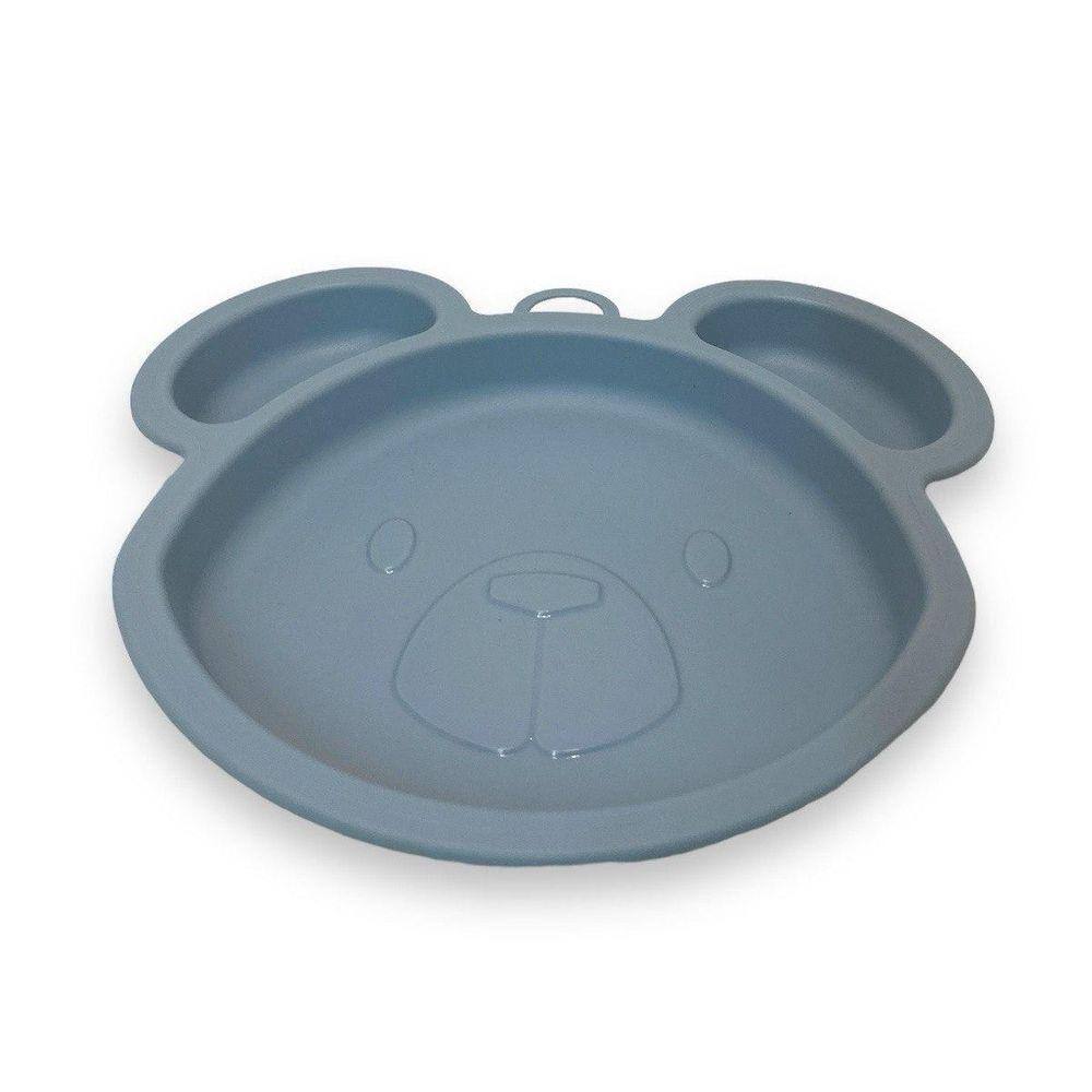 Prato Tigela De Plastico Urso Infantil Para Menino Cor Azul