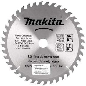 Disco De Serra M-Force 235 X 25Mm 40 Dentes Makita