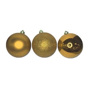 Bola De Natal 8Cm Ouro Textura 6Und Cromus