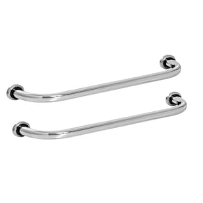 Barra Alça Apoio 40Cm Kit 2 Uni Idoso Pcd Gestante Cadeirante Criança Acessibilidade Aço Inox Suporte Anti Queda Evita Acidente